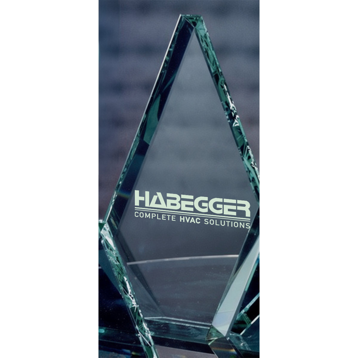 15" American Diamond Jade Crystal Award