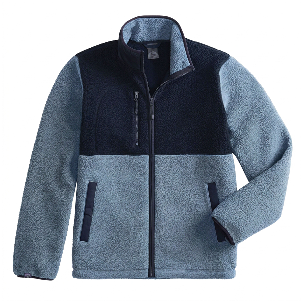 Men's Warm Up Colorblock Sherpa Fleece Jacket