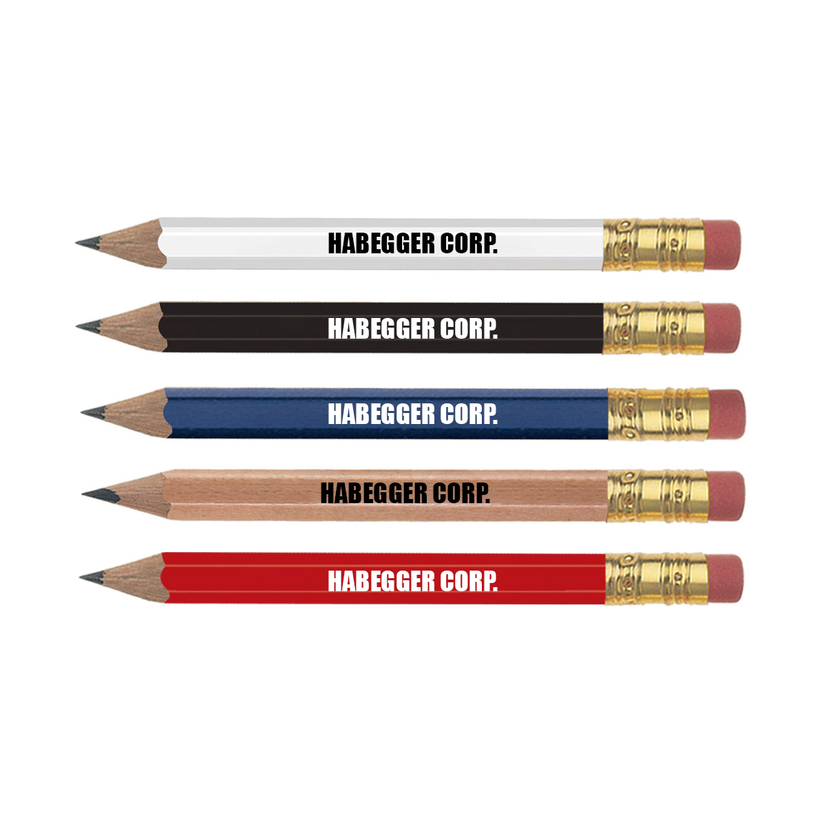 Golf Pencil (Hex with eraser)
