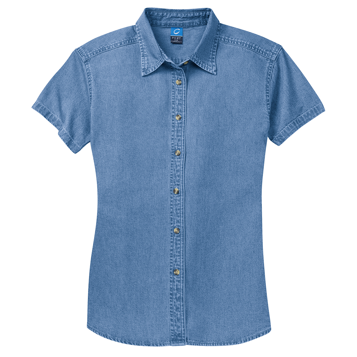 Port & Co™ Women's Short Sleeve Value Denim Shirt