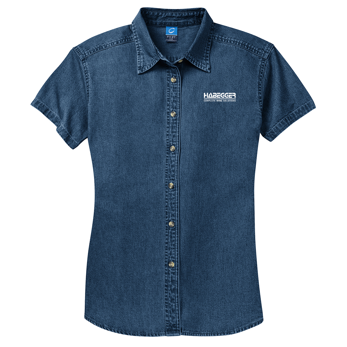 Port & Co™ Women's Short Sleeve Value Denim Shirt