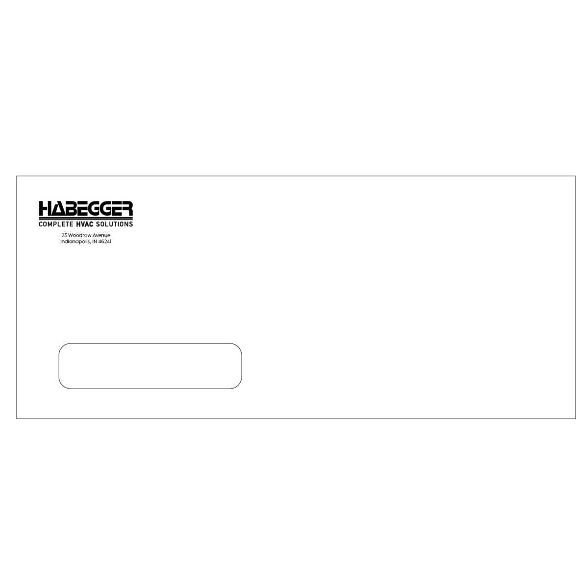 9.5 x 4.125 White Envelope w/ address window