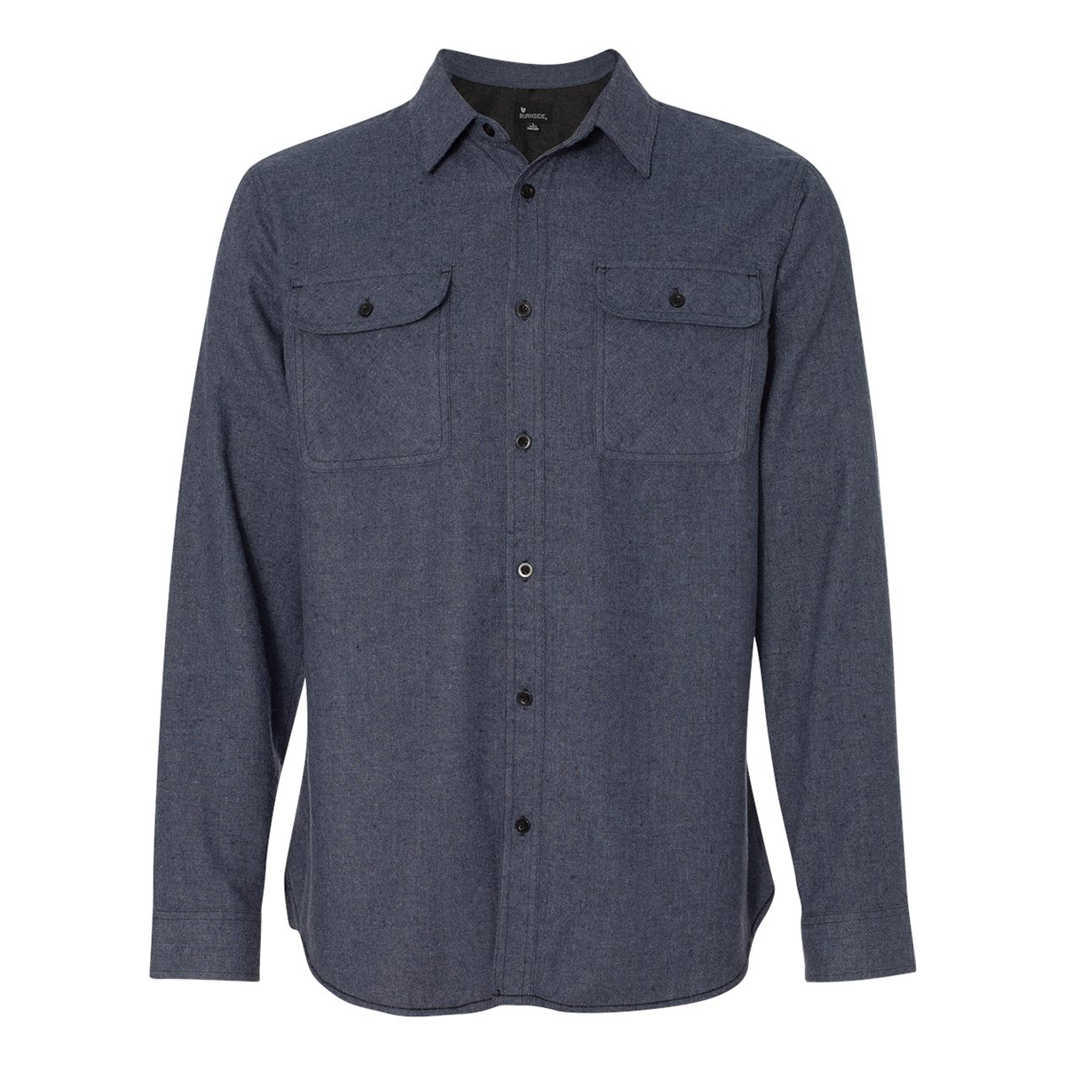Solid Long Sleeve Flannel Shirt