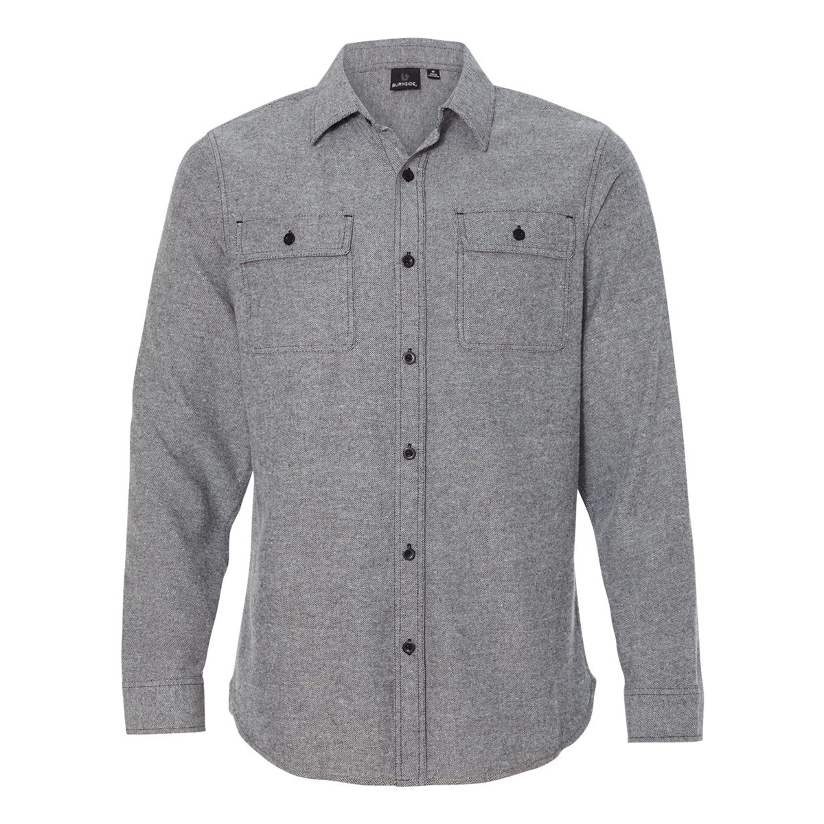 Solid Long Sleeve Flannel Shirt