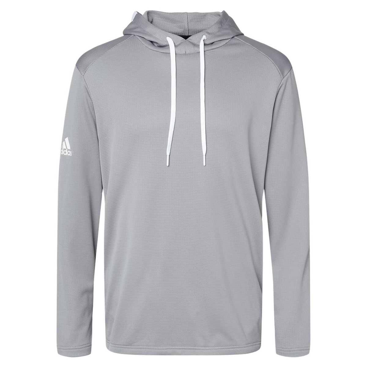 Adidas Textured Mixed Media Hooded Sweatshirt