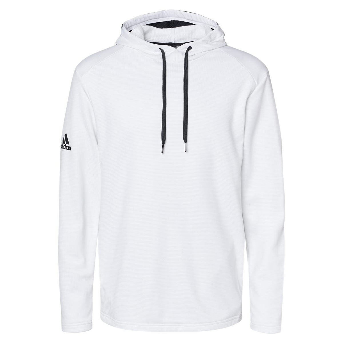 Adidas Textured Mixed Media Hooded Sweatshirt