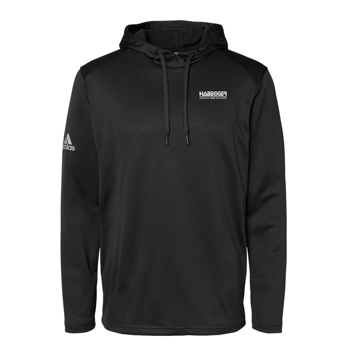 Adidas Textured Mixed Media Hooded Sweatshirt