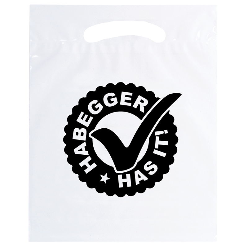 White Biodegradable Die Cut Bags