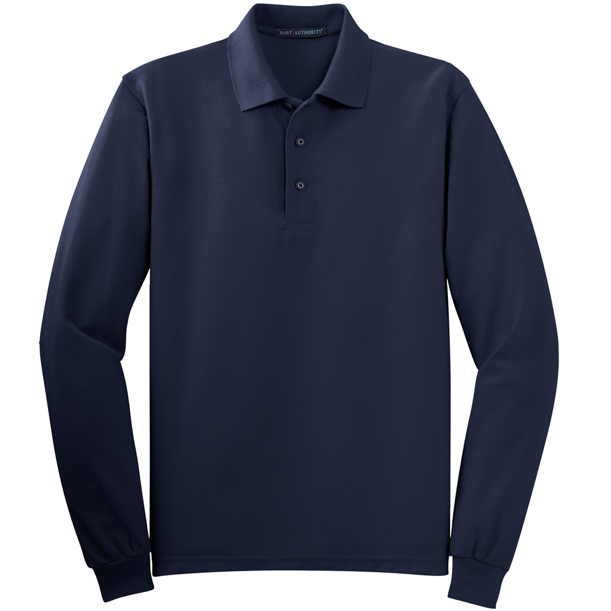 Tall Port Authority Silk Touch Long Sleeve Polo