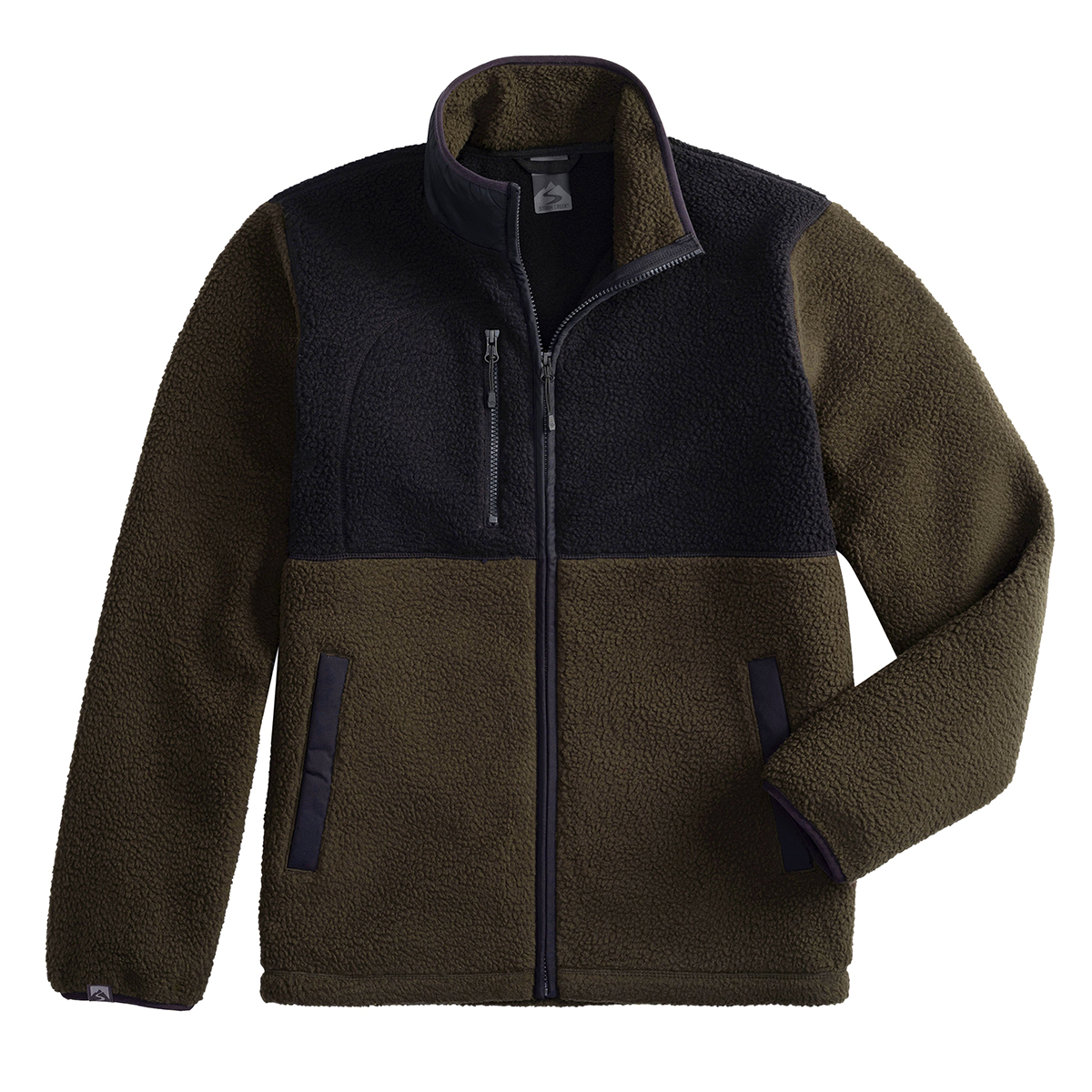 Men's Warm Up Colorblock Sherpa Fleece Jacket