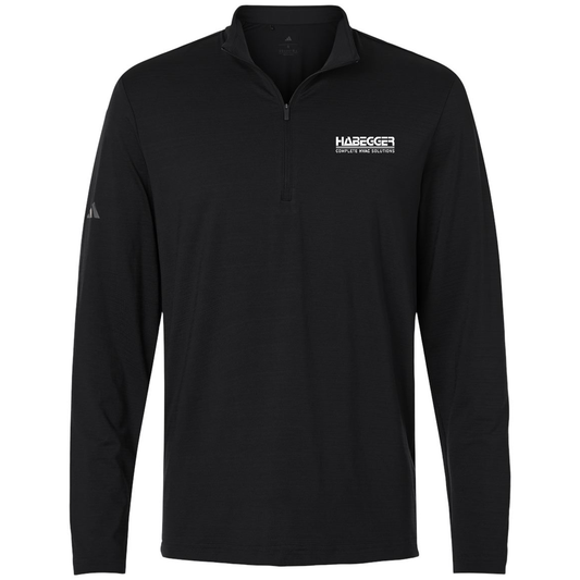 Adidas Men's Textured Stripe Quarter-Zip Pullover