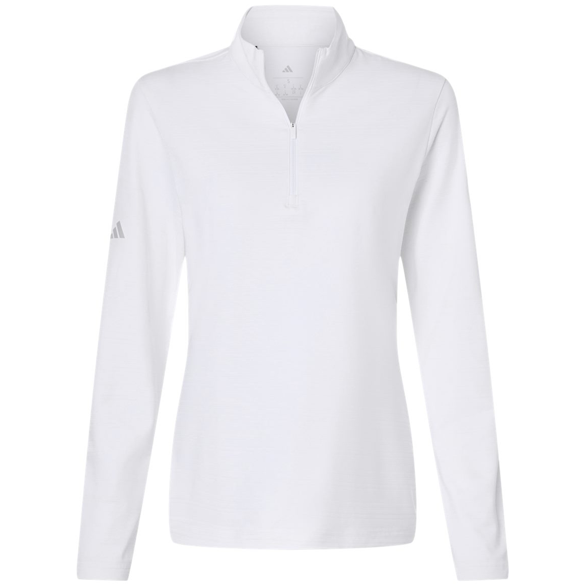 Adidas Women's Textured Stripe Quarter-Zip Pullover