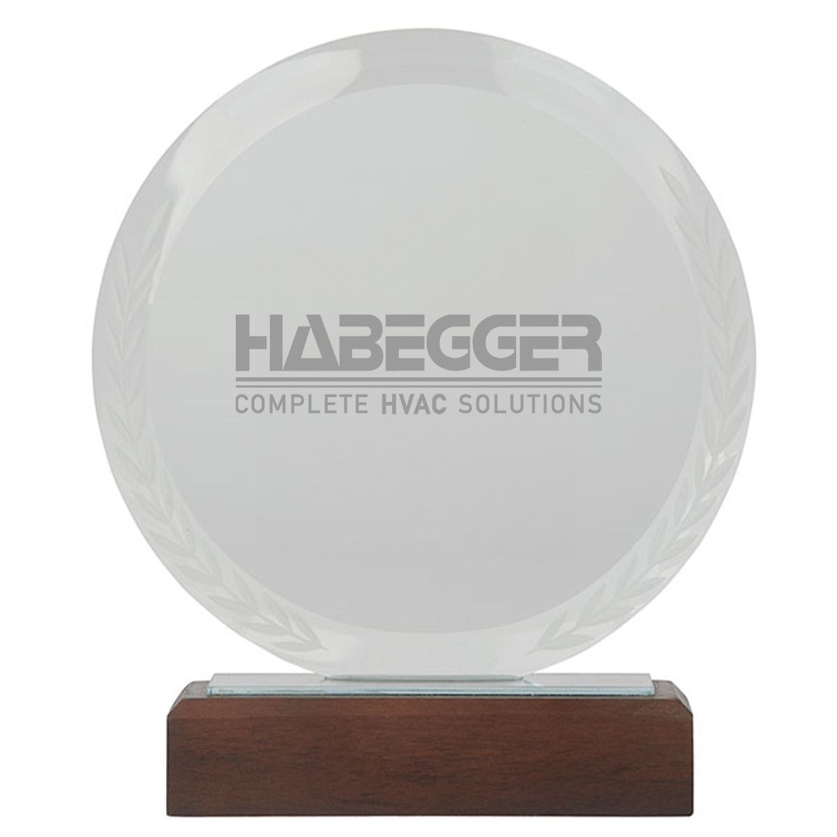 Redondo Crystal Award with Wood Base