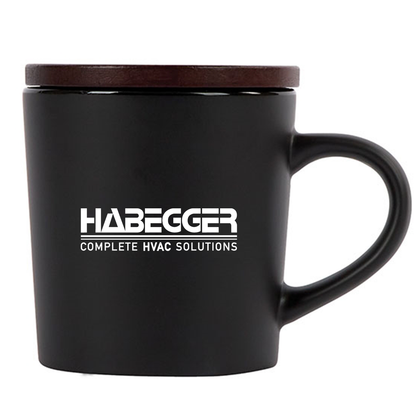 Copenhagen 16 oz. Ceramic Mug w/ Wood Lid