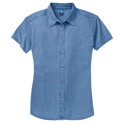Port & Co™ Women's Short Sleeve Value Denim Shirt