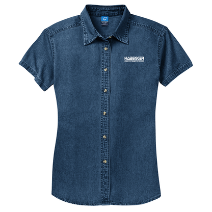 Port & Co™ Women's Short Sleeve Value Denim Shirt