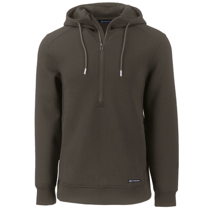Cutter & Buck Roam Epic Versatility Recycled Half Zip Mens Hooded Pullover