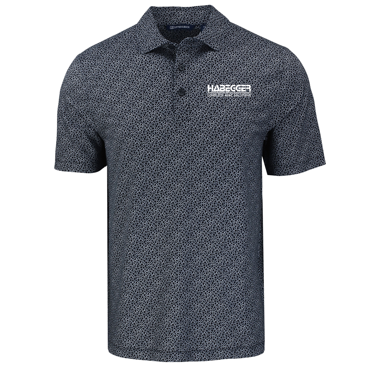 Cutter & Buck Pike Eco Pebble Print Stretch Recycled Mens Polo