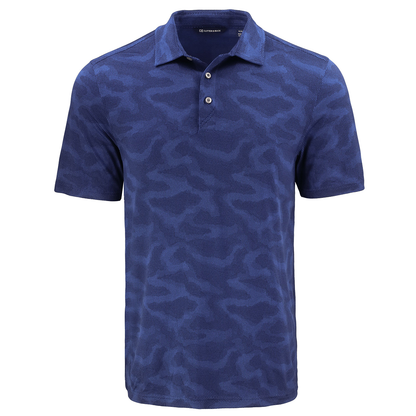 Cutter & Buck Coastline Recycled Double Peached Camo Print Mens Polo