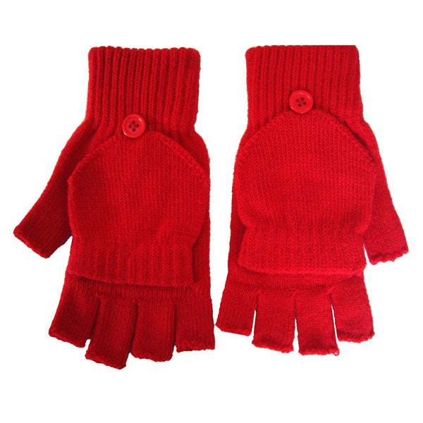 Fingerless Gloves With Flap